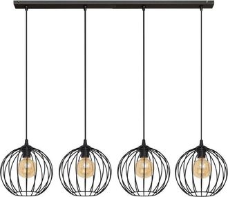 Netlighting Mercure Straight Bar Pendant Ceiling Light Black 114cm