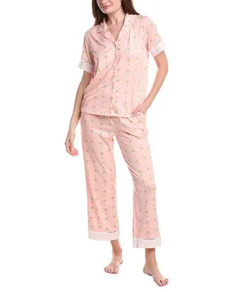 Vera Bradley 2Pc Notch Collar Top & Pant Pajama Set
