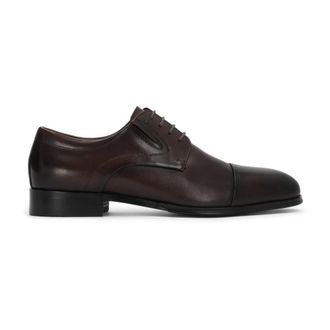 Kazar Half Toe Cap Toe Derby Schoenen - Heren - Nette schoenen - Bruin - 45 EU - Leer - Schoenen