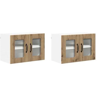 vidaXL Kitchen Cabinet with Shelf 2 pcs Artisan Oak 60 x 31 x 40 cm vidaXL