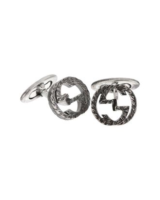Gucci Silver Interlocking G Cufflinks