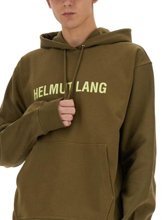 Helmut Lang Logo Cotton Sweatshirt - Green
