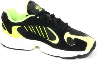 adidas Yung-1 stof/su&egrave;de schoenen in fluo geel - Heren - Hardloopschoenen - Zwart - 43 1/3 EU - Su&egrave;de - Fitness