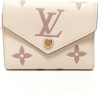 Louis Vuitton Monogram Empreinte Beige Monogram Empreinte Wallet (Tri-Fold) (Pre-Owned)