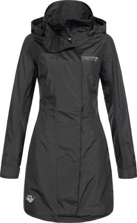 Deproc Regenmantel DEPROC ACTIVE MARRYSTONE, Damen, Gr. 48 (XL), grau (anthra), 100% Polyester, mit verstellbarem Klettverschluss, M&auml;ntel Regenmantel, Magnet