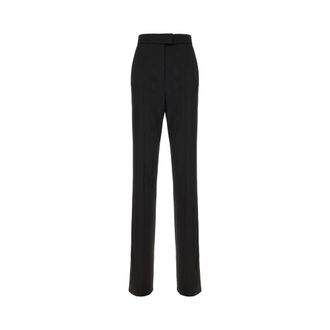 Valentino Garavani Slim-fit Trousers, female, Black, Size: XS Double Duchesse Stretch Trousers