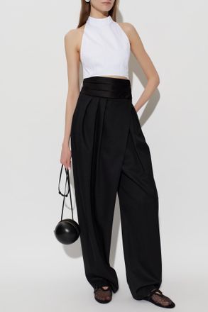 Alaia Pleated Sleeveless Top, Womens, White