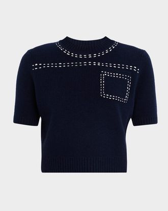 Toccin Kelly Pocket Wool-Cashmere Sweater