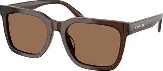 Coach HC8466U CFU12 597373 Mens Sunglasses Brown Size 56