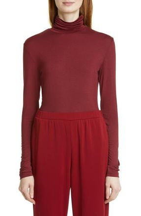 Max Mara Jersey Turtleneck Top in Ruby at Nordstrom, Size X-Small