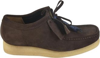 Clarks Bruine platte veterschoenen - Heren - Veterschoenen - Bruin - 43 EU - Schoenen