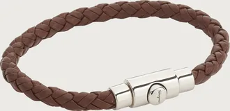 Ferragamo Uomo Braccialetto intrecciato - mis 17 Marrone
