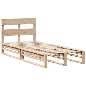 Berkfield Home Modern Bed Frame without Mattress 90x190 cm Single Solid Wood Pine in Light Tan