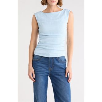 Vigoss Textured Boatneck Tank in Baby Blue at Nordstrom Rack, Size X-Large