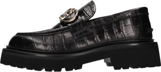 Roberto Cavalli Mocassin - Dames - Loafers - Zwart - 39 EU - Leer - Schoenen