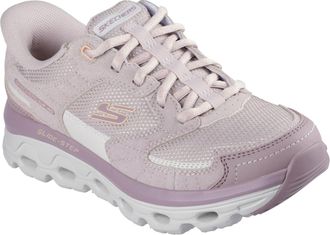 Skechers Womens Glide-Step Sole Paradise Valley Slip-On Sneakers, Pink Leather/Synthetic/Textile, 6 UK