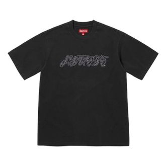SUPREME SS26 Raised Script S/S T-Shirt Black SUP-SS26-180-BLK