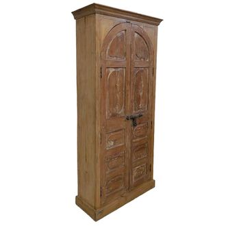 Wanderlust Deco Armario De Madera Acabado Artesanal Marr&oacute;n 97x36x210 Cm