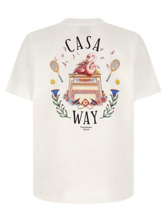 Casablanca Casa Way Graphic Print T-Shirt - Cream