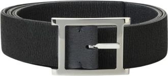 Orciani Cintura Chevrette Double Elast - Heren - Riemen - Zwart - 110 CM - Leer - Accessoires