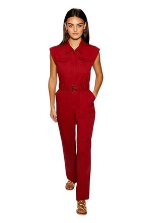 Warehouse Runway Utility Jumpsuit in Red at Nordstrom, Size 6