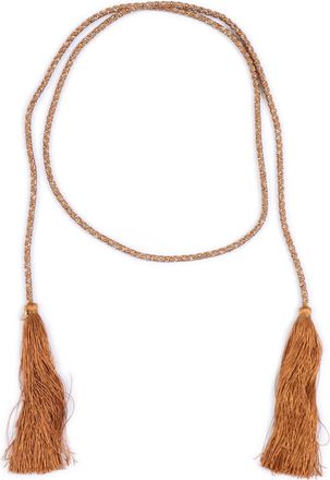 Forte_Forte Forte_Forte Lace Belt With Crystals And Tassels Insert