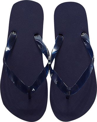 Generic Unisex Fashion Hollow Breathable Flip Flops Non Slip Wear Beach Shoes Mens Slippers Open Toe (Blue, XS)