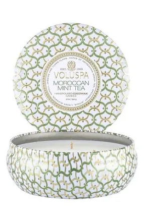 Voluspa Three-Wick Tin Candle in Moroccan Mint at Nordstrom Rack