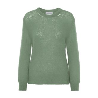 Americandreams Ulla O Neck Knit Pullover - Dames - Ronde hals truien - Groen - S - Wol - Truien & Vesten