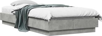 vidaXL Estructura De Cama De Suelo Gris Hormig&oacute;n 80 X 200 Cm Vidaxl