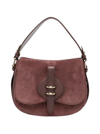 Coccinelle Mavery Suede Curved Suede Shoulder Bag