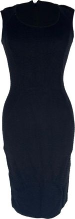 Emporio Armani Midi Dress in Black Polyamide