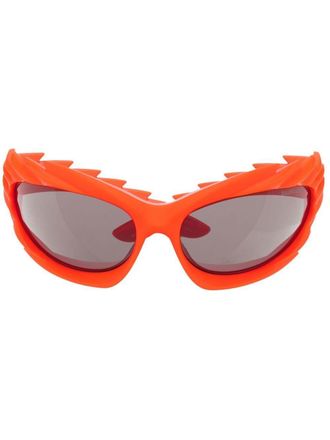 Balenciaga Occhiali da sole ovali - Arancione