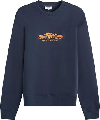 Maison Kitsun&eacute; Sweatshirts - Heren - Sweatshirts - Blauw - L - Hoodies & sweatvesten