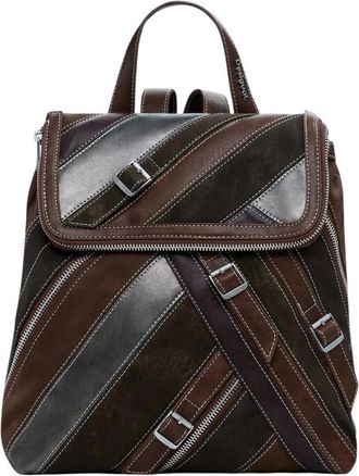 Desigual Bruine Damesrugzak met Meerdere Compartimenten - Dames - Rugzakken - Bruin - ONE Size - Tassen