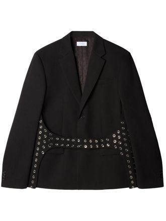 Off-white Wollen blazer - Zwart