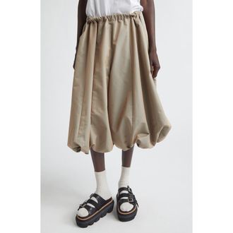 Comme Des Gar&ccedil;ons Gathered Crop Balloon Pants in Beige at Nordstrom