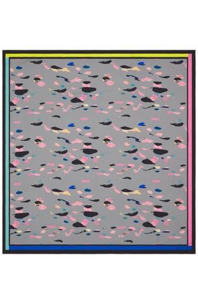 Lanvin Drop Color Silk Scarf in Grey at Nordstrom
