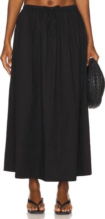 Pistola Denim Womens Noelle Poplin Maxi Skirt In Noir
