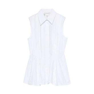 Sportmax Sportmax, Shirts, female, White, Size: 2XS Camicia plissettata