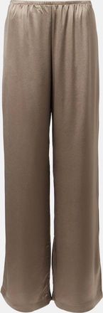 Leset Pantaloni Barb in raso a gamba larga