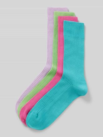 DillySocks Socken mit Strukturmuster Modell Ribbed Color im 3er-Pack in Blau, Gr&ouml;&szlig;e 1