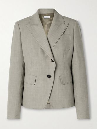 Burberry Blazer In Lana - Verde