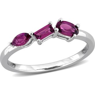 Delmar Multiple Cut Semiprecious Stone Stacking Ring in Pink at Nordstrom Rack, Size 8