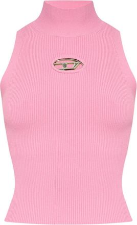 Diesel M-Onervax mock-neck top - women - Viscose/Polyester - M - Pink