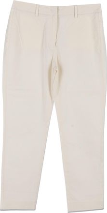 Max Mara Weekend Max Mara Straight-Leg Trousers in White Cotton