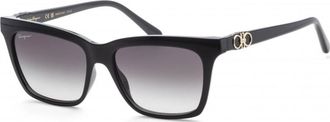 Ferragamo Womens SF1027S 55 001 Sunglasses - Black - One Size