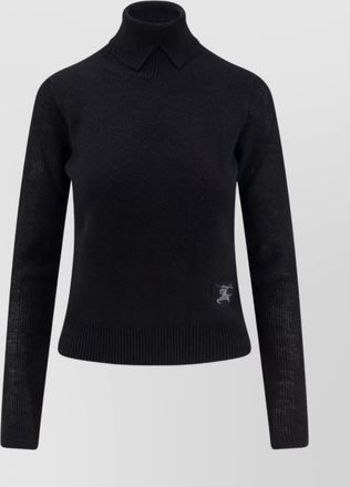 Burberry wool alpaca ribbed turtleneck sweater