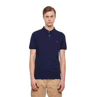 Polo Ralph Lauren Polo Shirts, male, Blue, Size: XL Short-sleeve Knit Polo