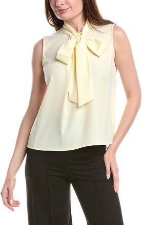 Brooks Brothers Crepe Tie Neck Top